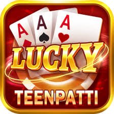 Teen Patti Lucky app logo featuring a vibrant design with playing cards and gold accents, representing the excitement of the game